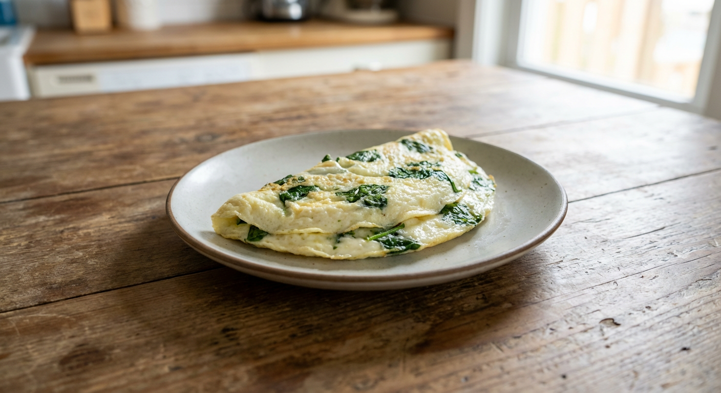 Vegan Spinach Egg White Omelet