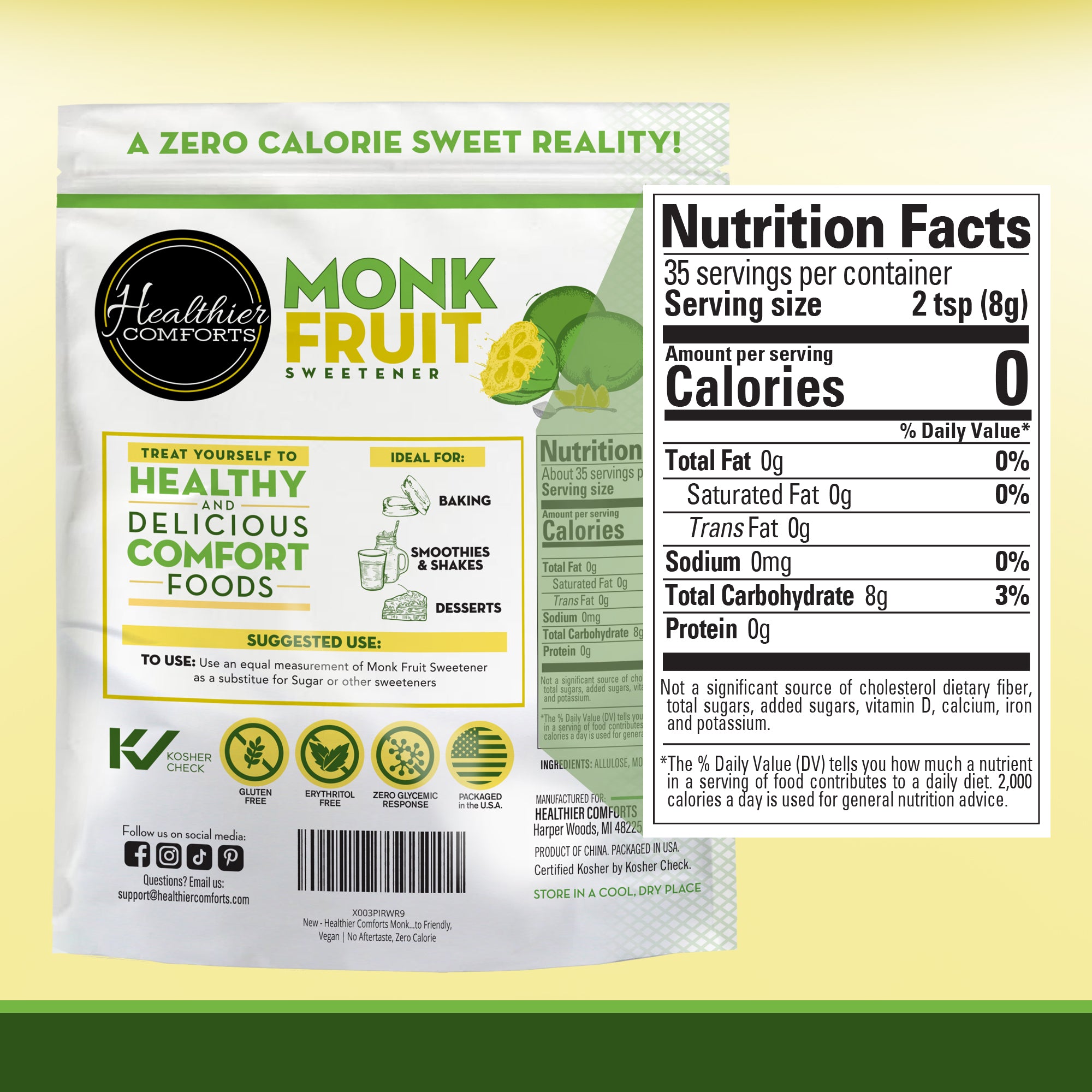 Monk Fruit Sweetener with Allulose