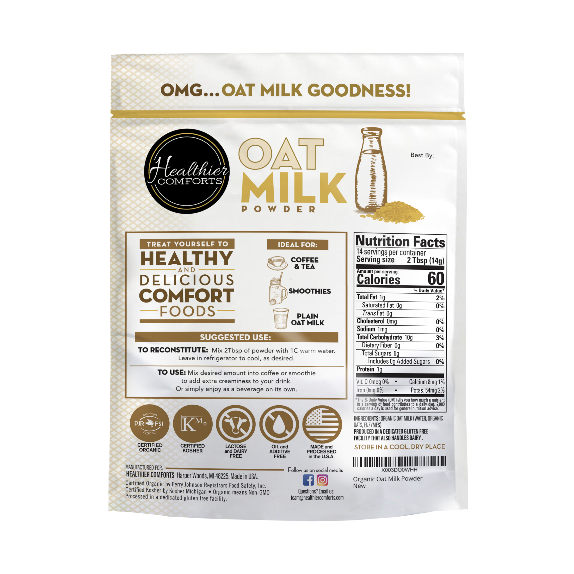 Organic Oat Milk Powder