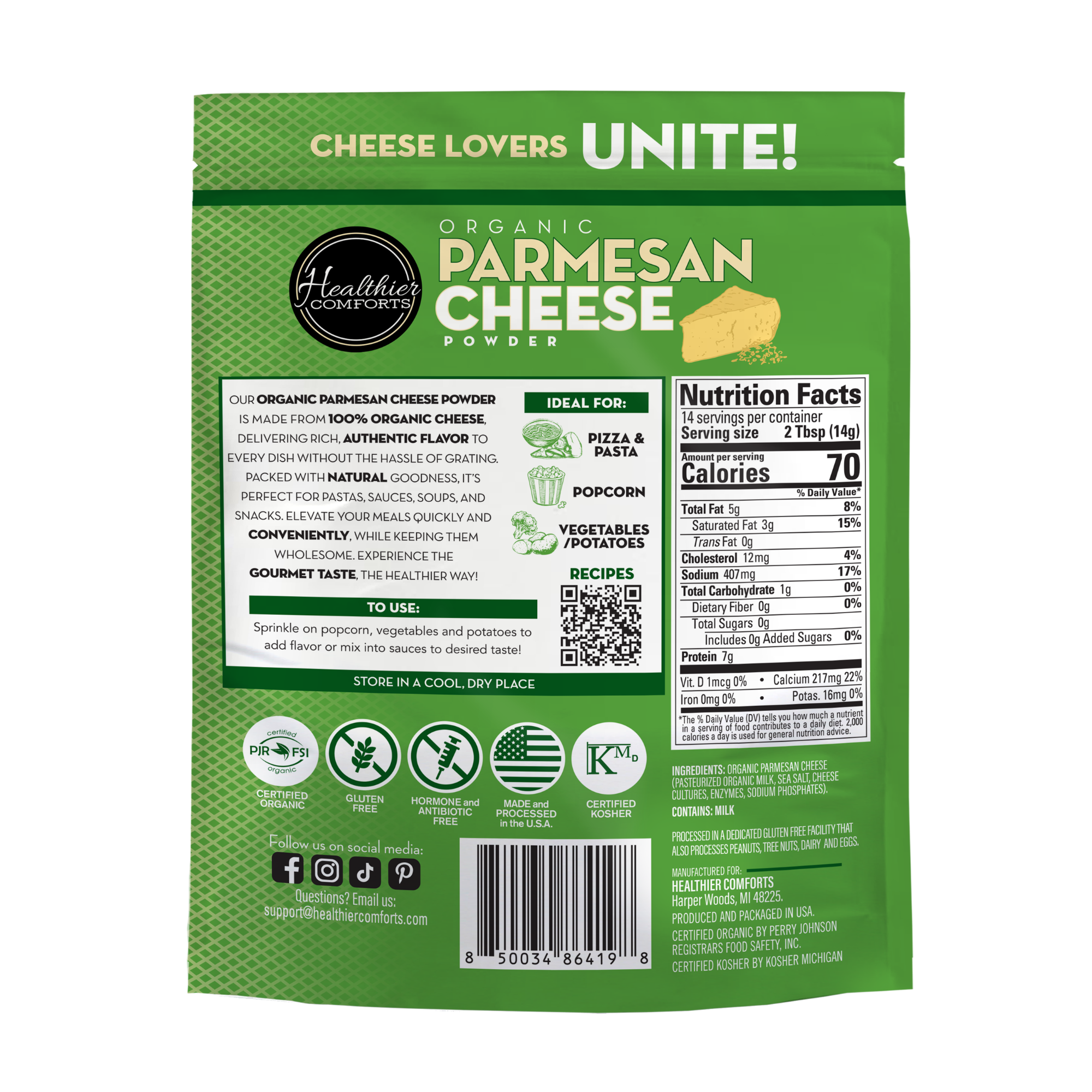 Organic Parmesan Cheese Powder