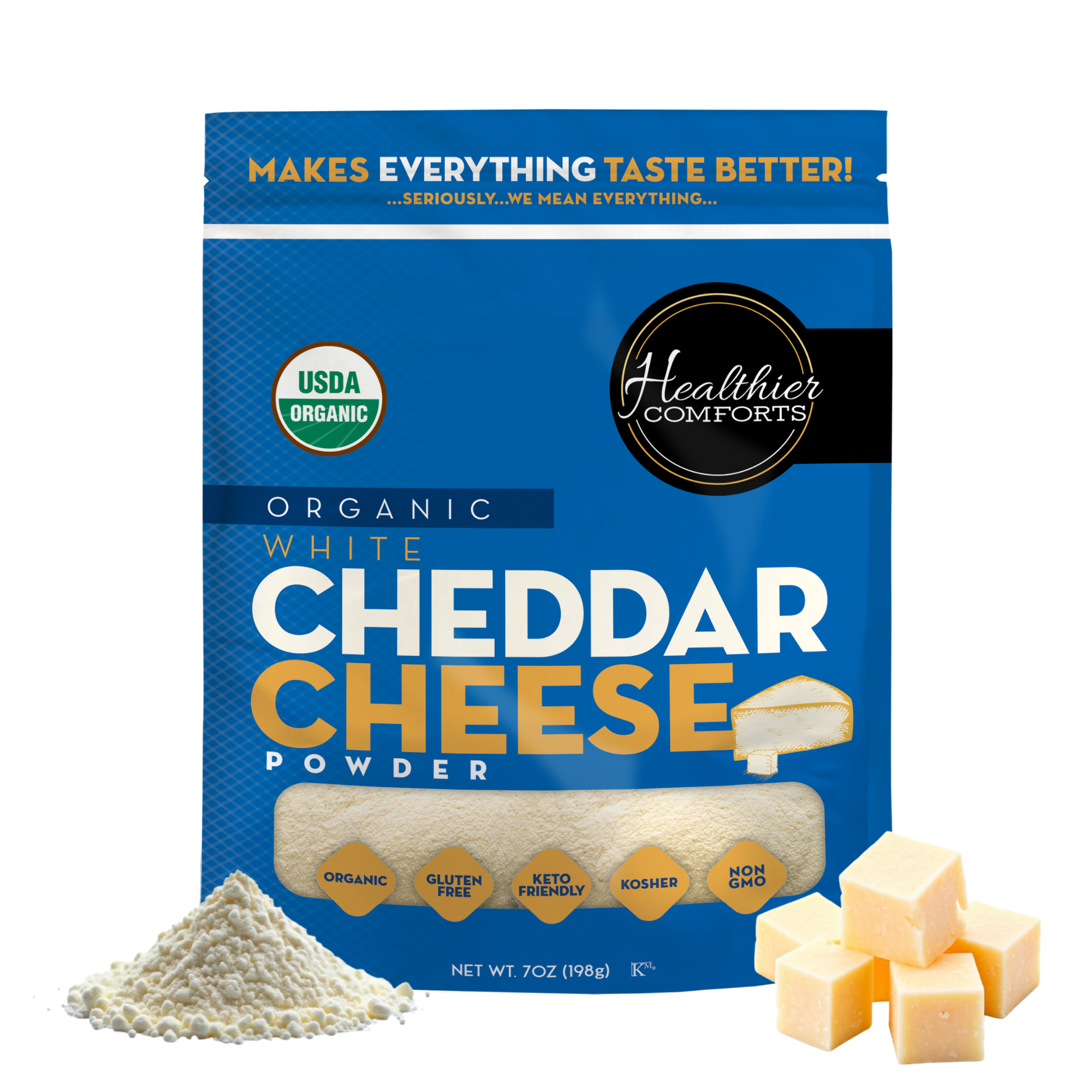 Organic Cheddar Cheese Powder (White)