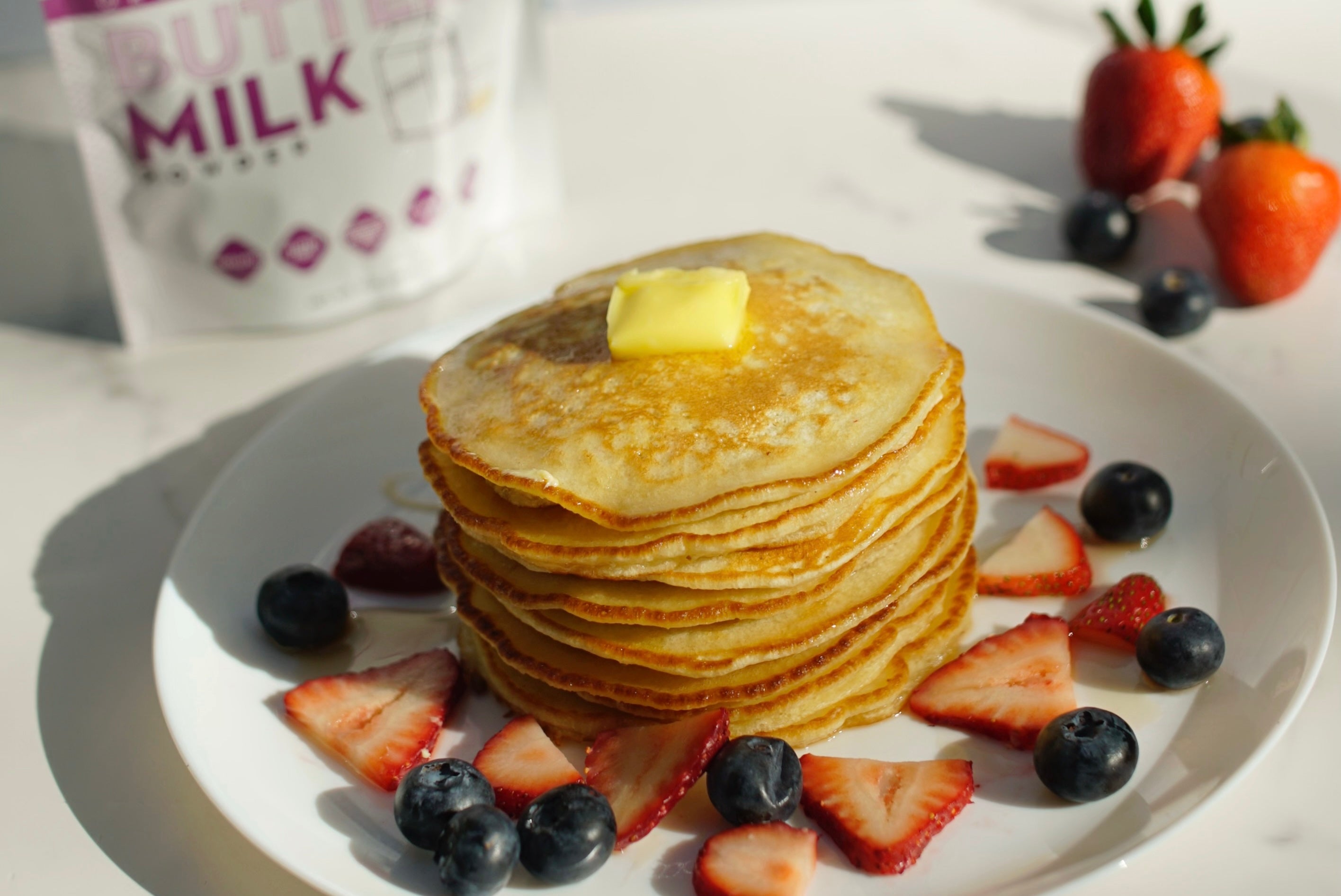 Healthier Comforts Buttermilk Pancakes