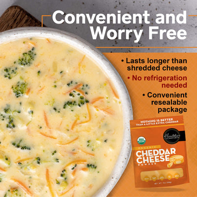 Organic Cheddar Cheese Powder (Orange)