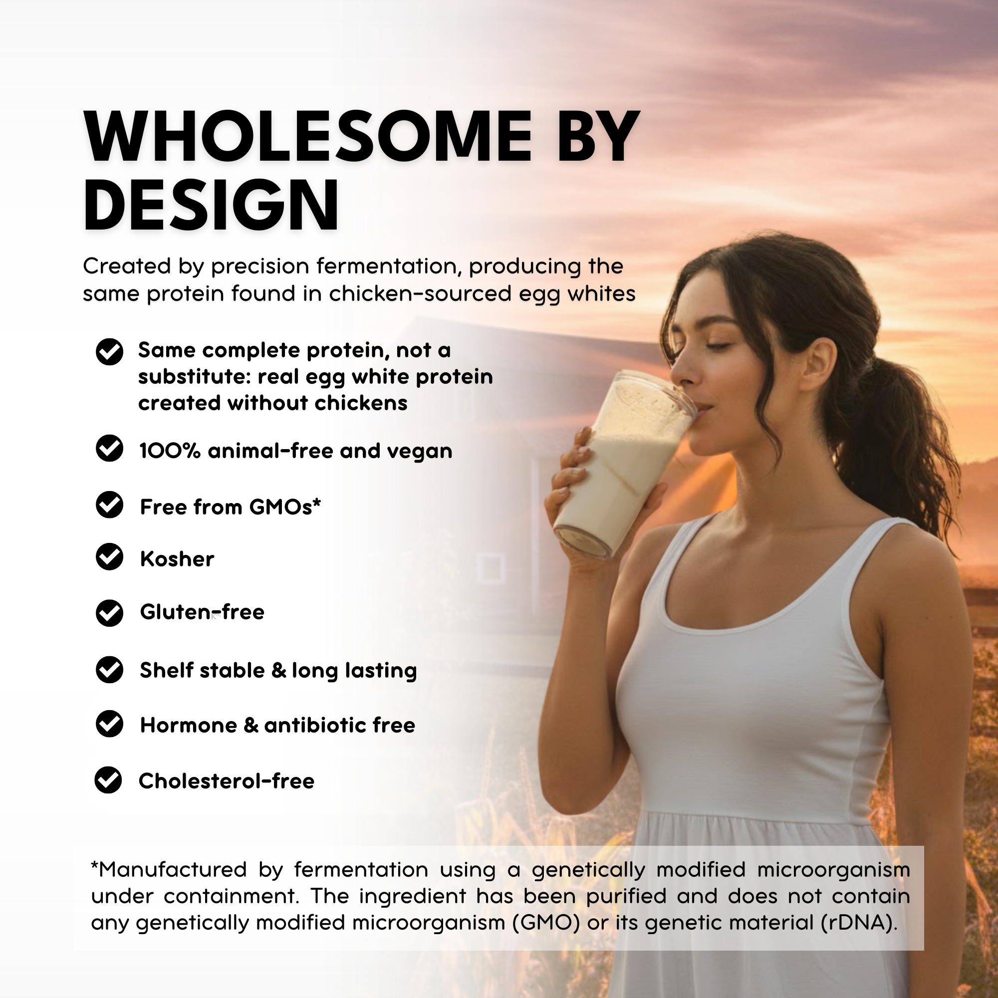 Animal-Free Egg White Protein Powder