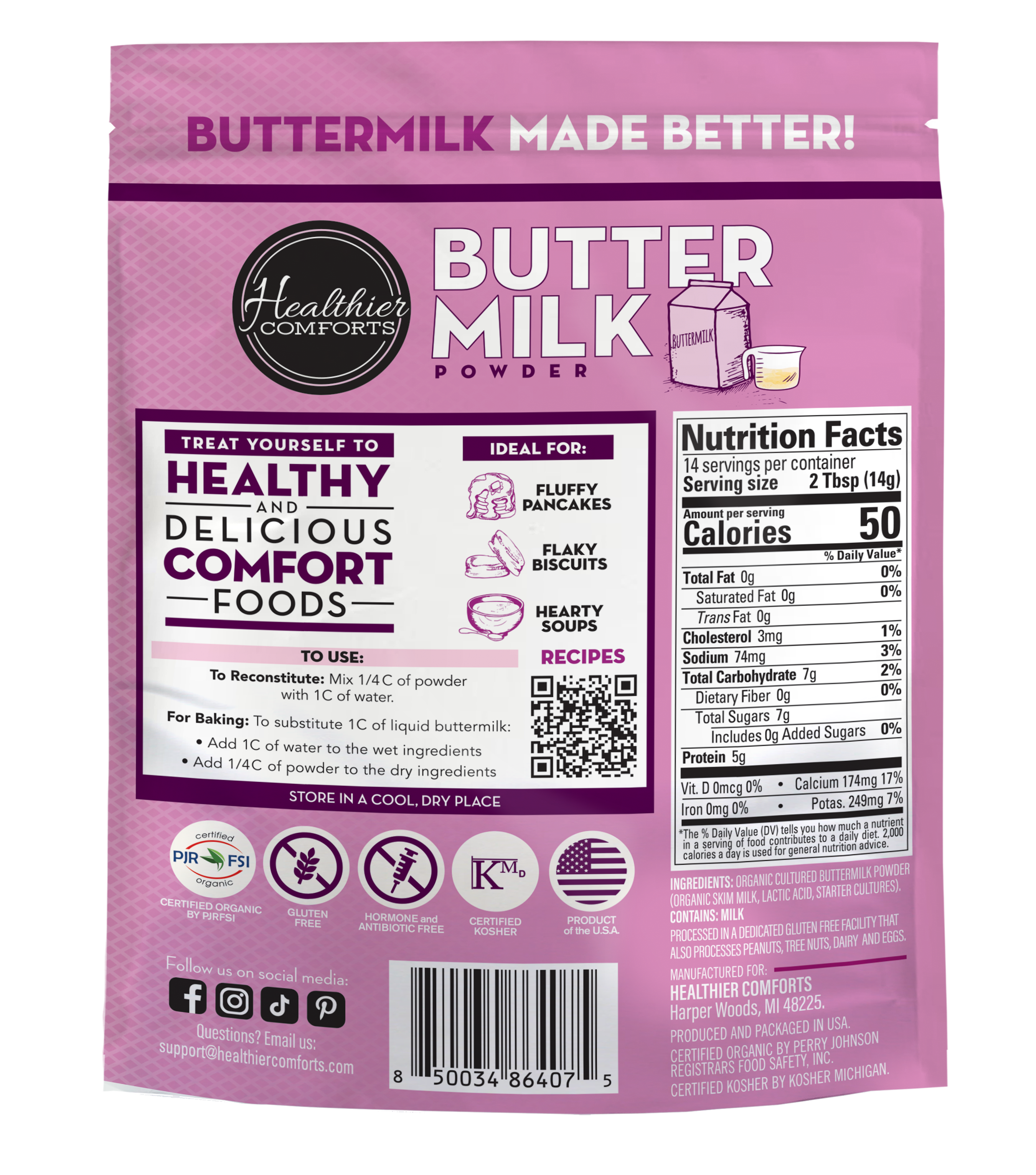 Organic Buttermilk Powder