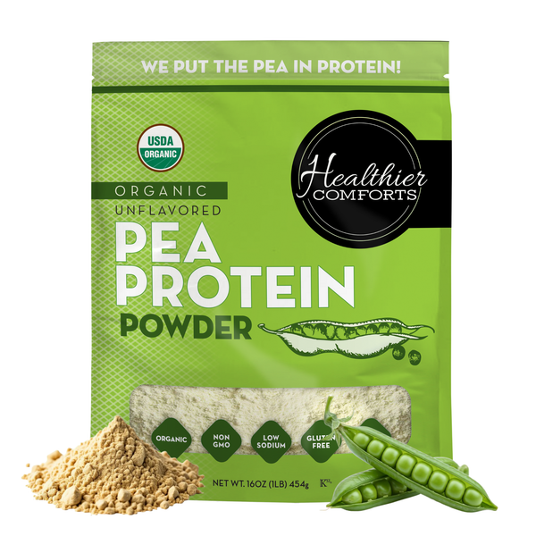 Organic Pea Protein Powder | Unflavored, Reduced Sodium