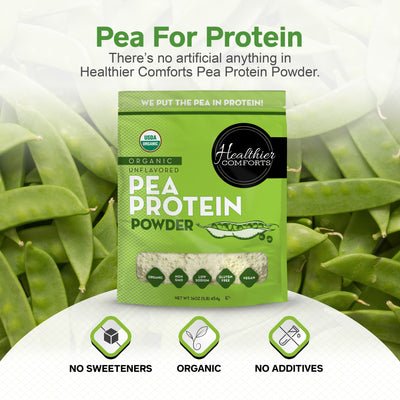 Organic Pea Protein Powder | Unflavored, Reduced Sodium