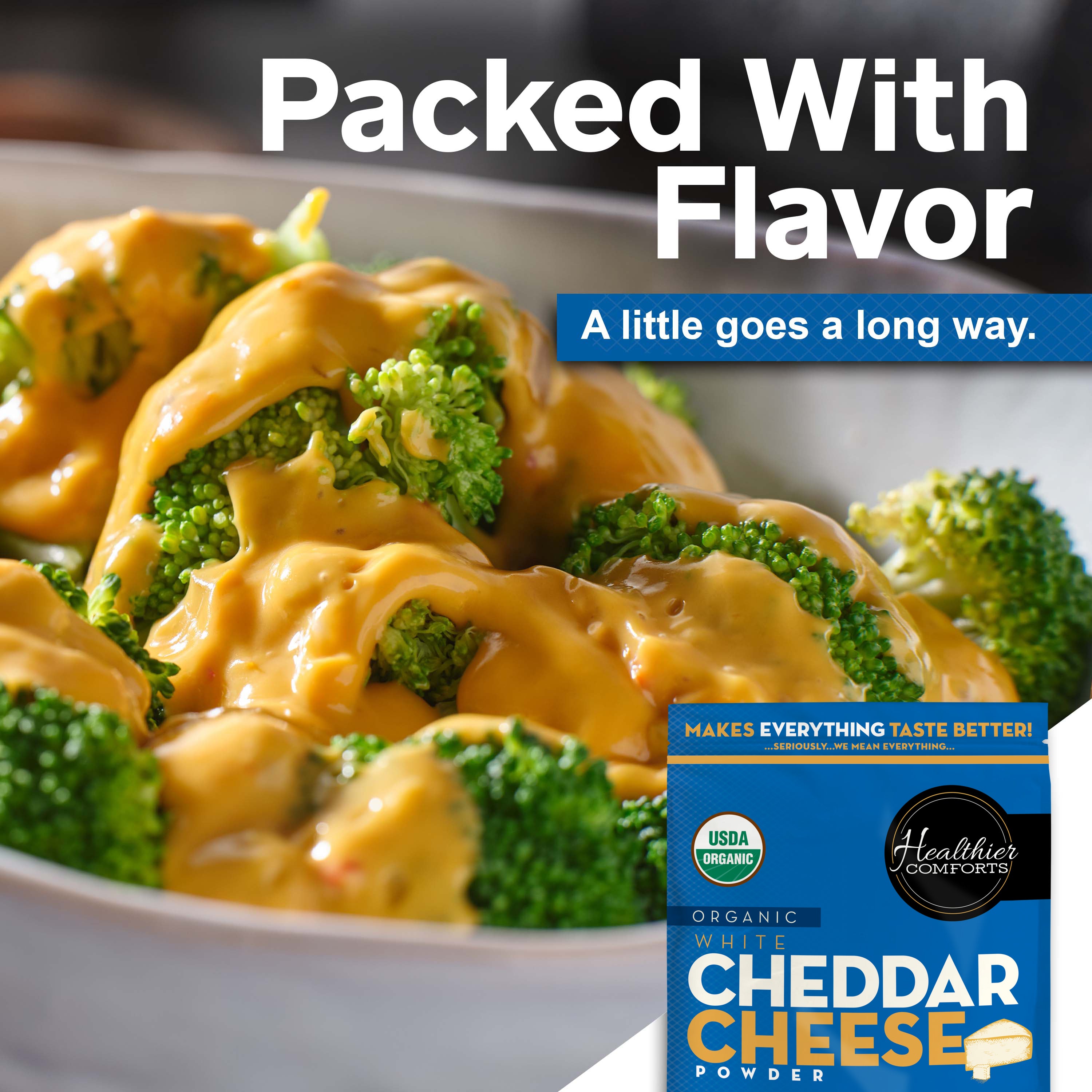 Organic Cheddar Cheese Powder (White)